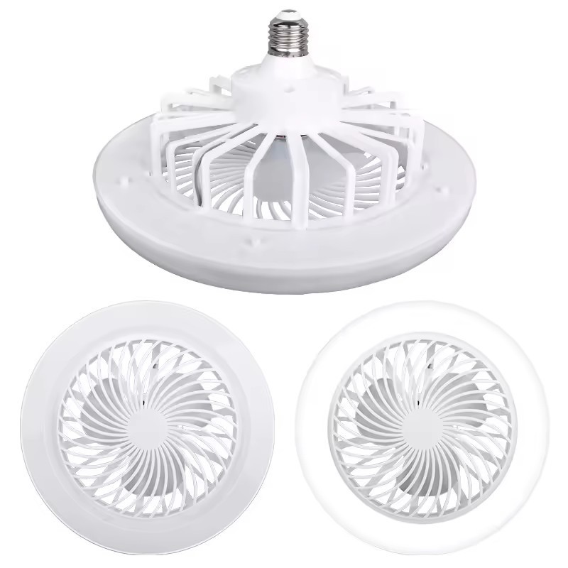 E27 Converter Base Led Ceiling Fan Lighting Lamp With Remote Control For Bedroom Living Home AC85-265V