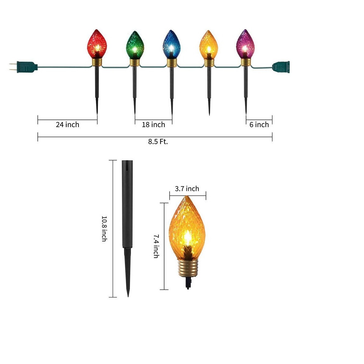 IP68 LED Walkway Bulb Lights  Outdoor Pathway Decorative Lighting Diamond Surface Christmas Pathway Light