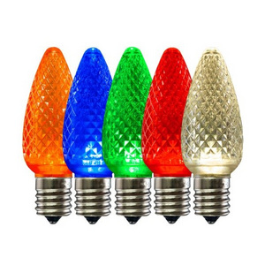 120v 0.8w C9 E17 Base Multi-Color LED Faceted Bulbs Decorative Christmas Tree Lighting