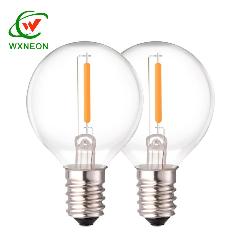 0.5W E12 Base G40 Led Filament Globe Ball Light Bulbs