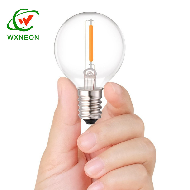 0.5W E12 Base G40 Led Filament Globe Ball Light Bulbs