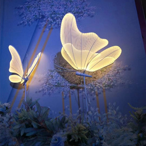 Romantic Wedding & Event Decorative Stage Lighting Standing Type LED Butterfly Lamp for Party & Hotel Decoration