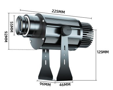 Outdoor Waterproof IP67 60W Rotating Advertising Gobo Logo Projector Led Laser Projector