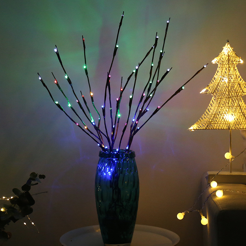 AA Battery Willow Tree Lighted Led Branch Lamp Christmas Decoration