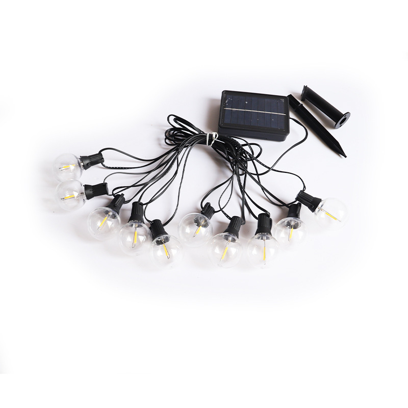 E12 Solar Light Outdoors Waterproof Garland Bulbs G40 Shatterproof 10 Led Garden String Lights