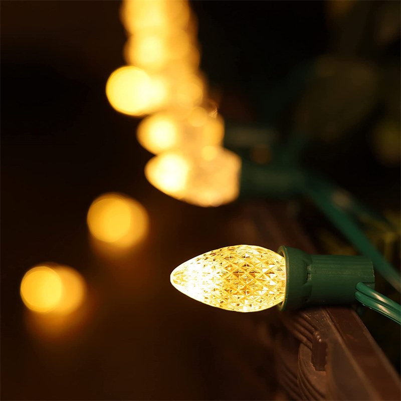 120V E12 Base C7 Led Christmas Decorative Faceted Light Bulbs