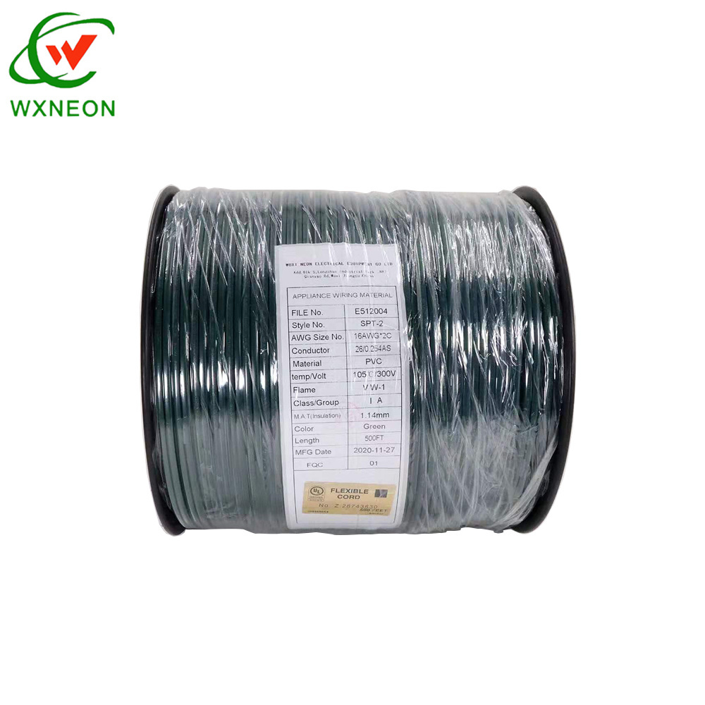 1000' roll SPT-1 18/2 18 Gauge Wire Zip Cord UL List Electrical Wire 18 AWG Christmas Extension Lamp Wire Cord Black