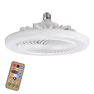 E27 Converter Base Led Ceiling Fan Lighting Lamp With Remote Control For Bedroom Living Home AC85-265V