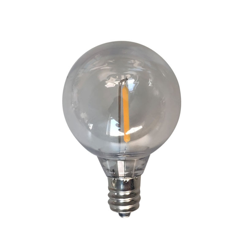 Outdoor Christmas Decorate 0.5W E12 Base Glass Shell G40 Led Filament Globe Replacement Bulbs