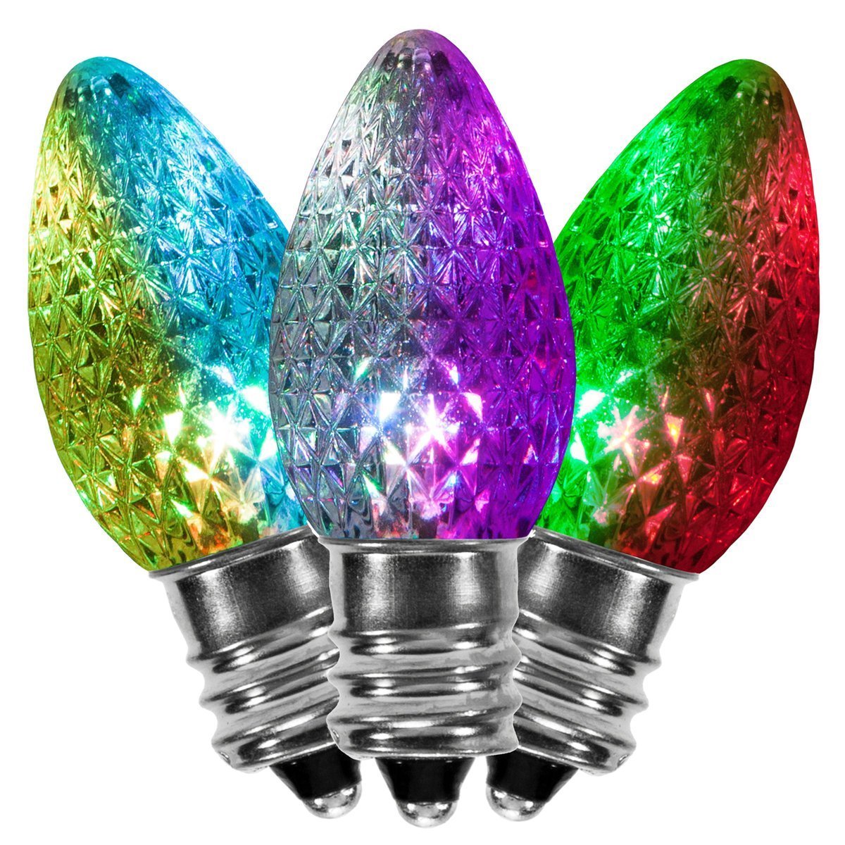 Outdoor C9 E17 Faceted Multi Color Changing SMD LED Colorful Bulbs