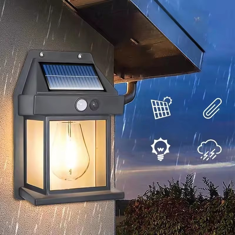 motion sensor solar wall led outdoor lights solar powered waterproof garden security light lamp