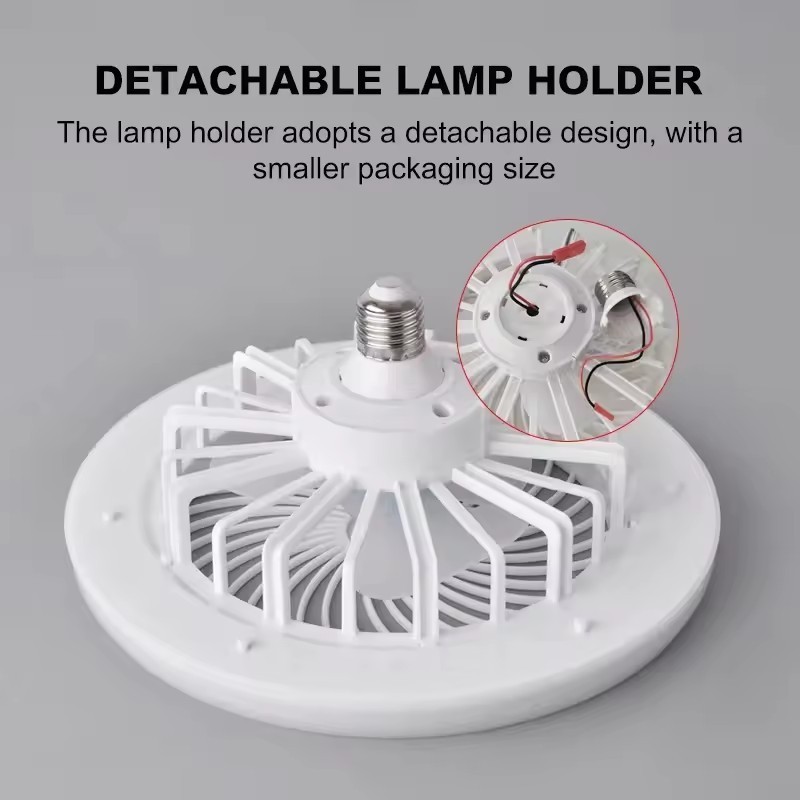 E27 Converter Base Led Ceiling Fan Lighting Lamp With Remote Control For Bedroom Living Home AC85-265V