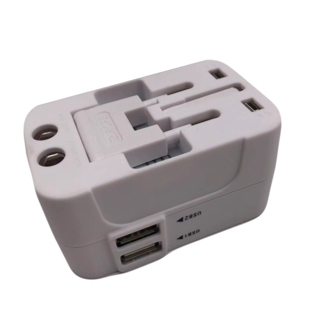 Universal Travel Adapter Global Travel Switch With Dual USB Plug