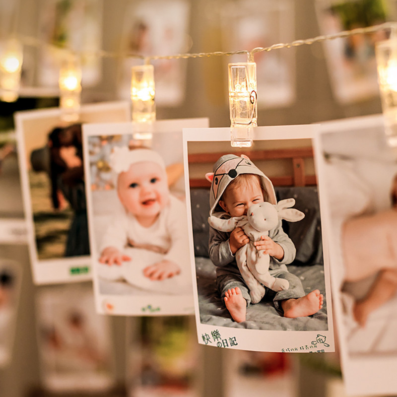 LED Photo Clip Battery Operated Fairy String Lights for Hanging Pictures Cards Artwork Decorations