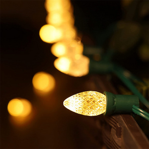 Christmas Light Replacement Bulbs C7 LED Outdoor Holiday Decoration IP65 Waterproof Faceted C7 Light Bulbs