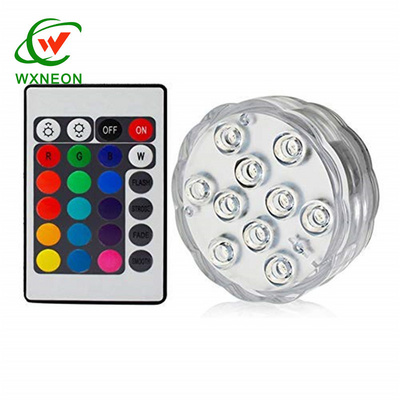 Battery Powered Remote Control 10 LEDs Underwater Fountain Lights Submersible Led Lights