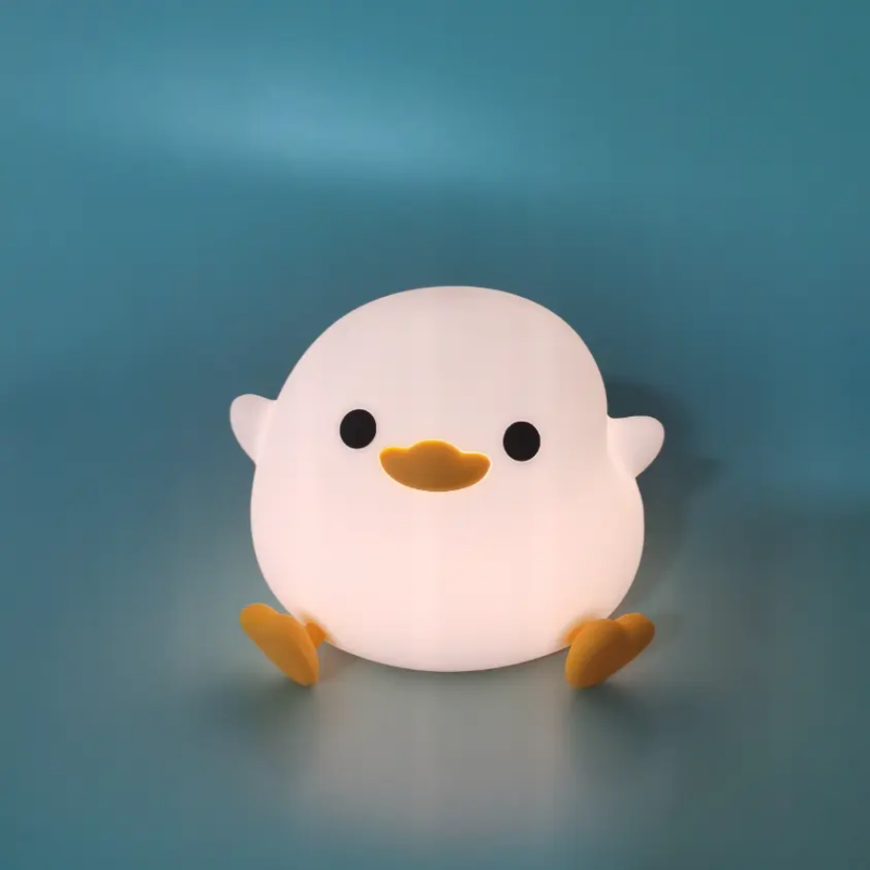 Children's Duck Creative Silicone Table Lamp USB Rechargeable Bedroom Night Sleep Light For Kids