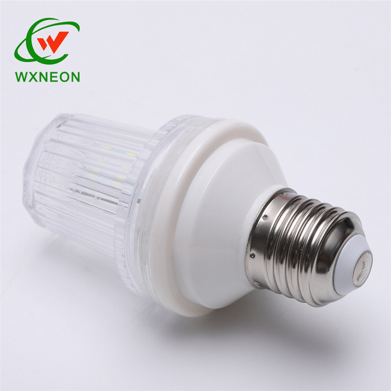 IP44 Outdoor Use 24V 2W E27 Base Tower Shape LED Strobe Flashing Light Bulbs