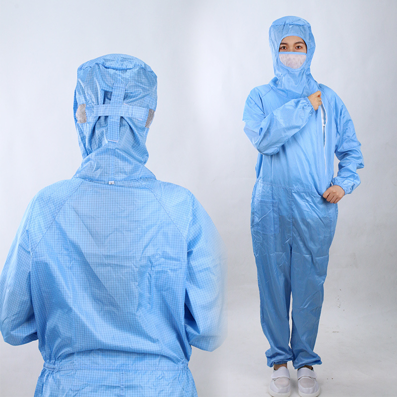 In Stock Antistatic PP Coverall Clean Room Workwear Coveralls Waterproof Disposable Polypropylene Coverall Suit