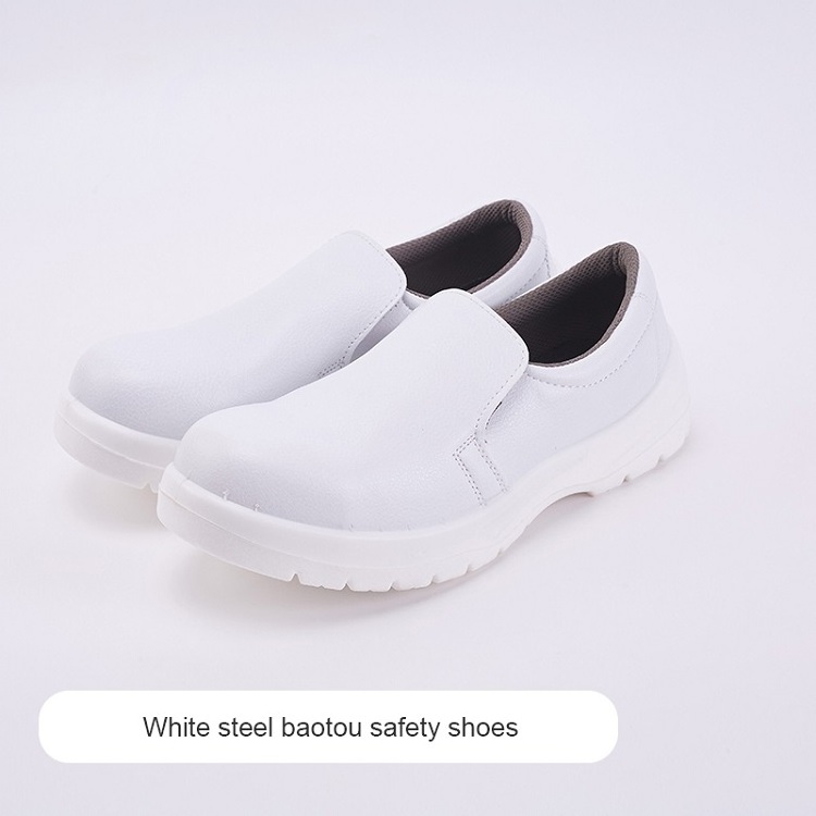 Super Quality Smashproof Microfiber Leather Easy Wear Steel Toe Insert White Esd Safety Shoes For Medical Line