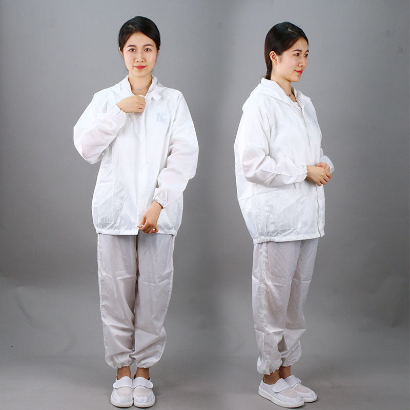 Customized Size Logo Antistatic Dust-Free Split Suit Work Clothes Cleanroom Antistatic Esd Coveralls