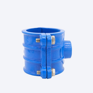 DN50-DN300 Ductile Iron high quality pvc pipe saddle clamps for PE-PVC Pipe