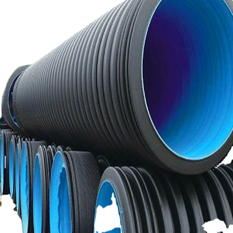 Polyethylene Drainage Culvert Sewage Drain Pipe Large Size 24 inch 600mm Water HDPE PVC Double Wall Corrugated Pipe