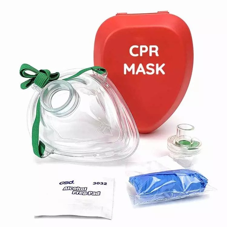 Medical Handheld Portable First Aid Kit Cpr Mask With One Valve Device Kids And Adult Cpr Mask