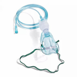 Disposable Nebulize Mask With Adjustable Nose Clip Pvc Oxygen Mask Nebulizer Mask