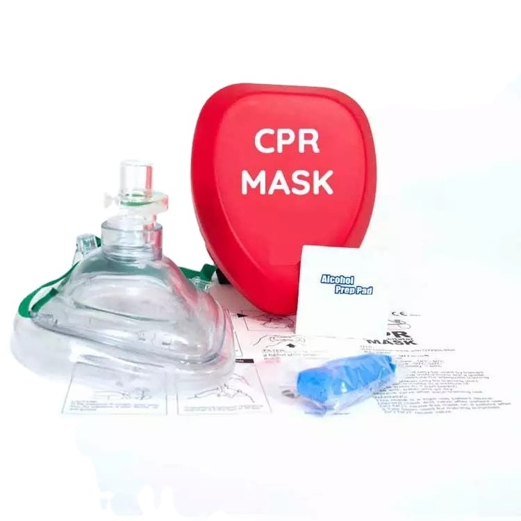 Medical Handheld Portable First Aid Kit Cpr Mask With One Valve Device Kids And Adult Cpr Mask