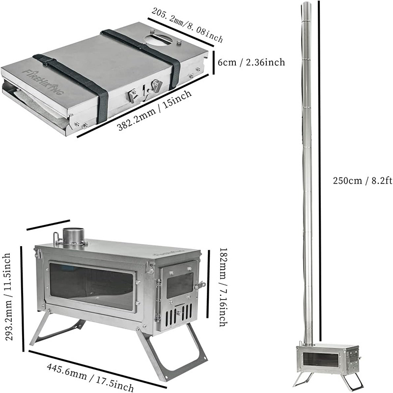 Cooktops Table Pit Lighter Fire Outdoor Camping Folding Braai Stand Grill Barbecue Wood Tent Stove