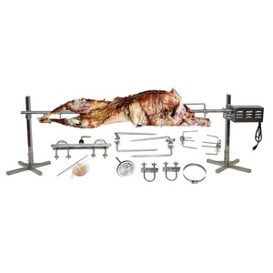 Indoor Smoker Barbeque Stands Outils De Barbecue A Portable Campfire Stand Camping Charcoal Stove Parts BBQ Rotisserie Kit