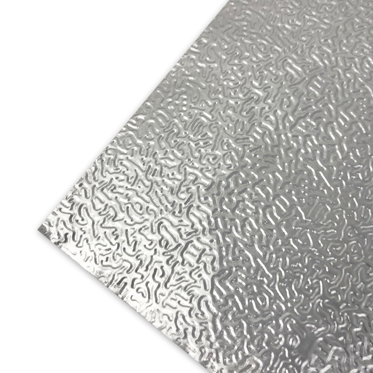 excellent EMBOSSED ALUMINUM FOIL WITH PE COATING 105 MICRON (MFG FOR INSTALLATION FORM)