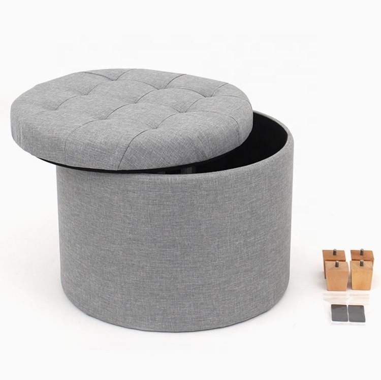 Customized Storage Ottoman Stool For Living Room Modern Inside Furniture Board