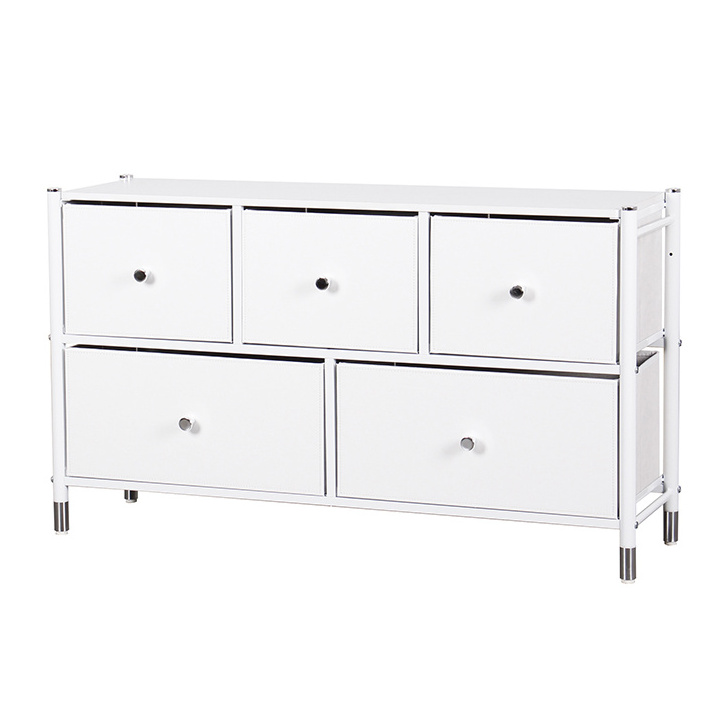 modern white leather dresser 6 drawers chest storage tower for cloths bedroom furniture