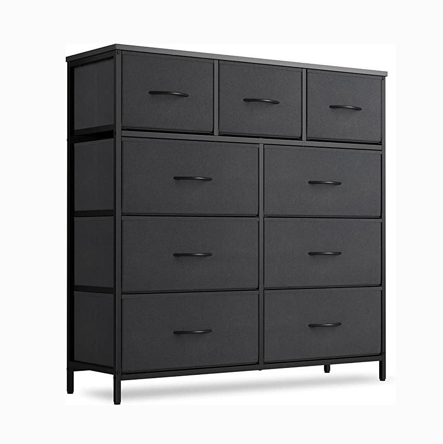 Luxury modern nightstand bedroom furniture custom white black cabinet storage 6 drawers chest dresser