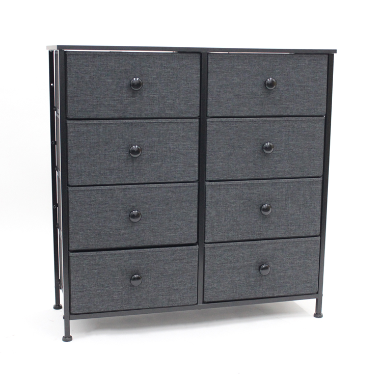 Customized household 8 drawer dresser bedroom furniture fabric cloth storage closet dresser with drawers