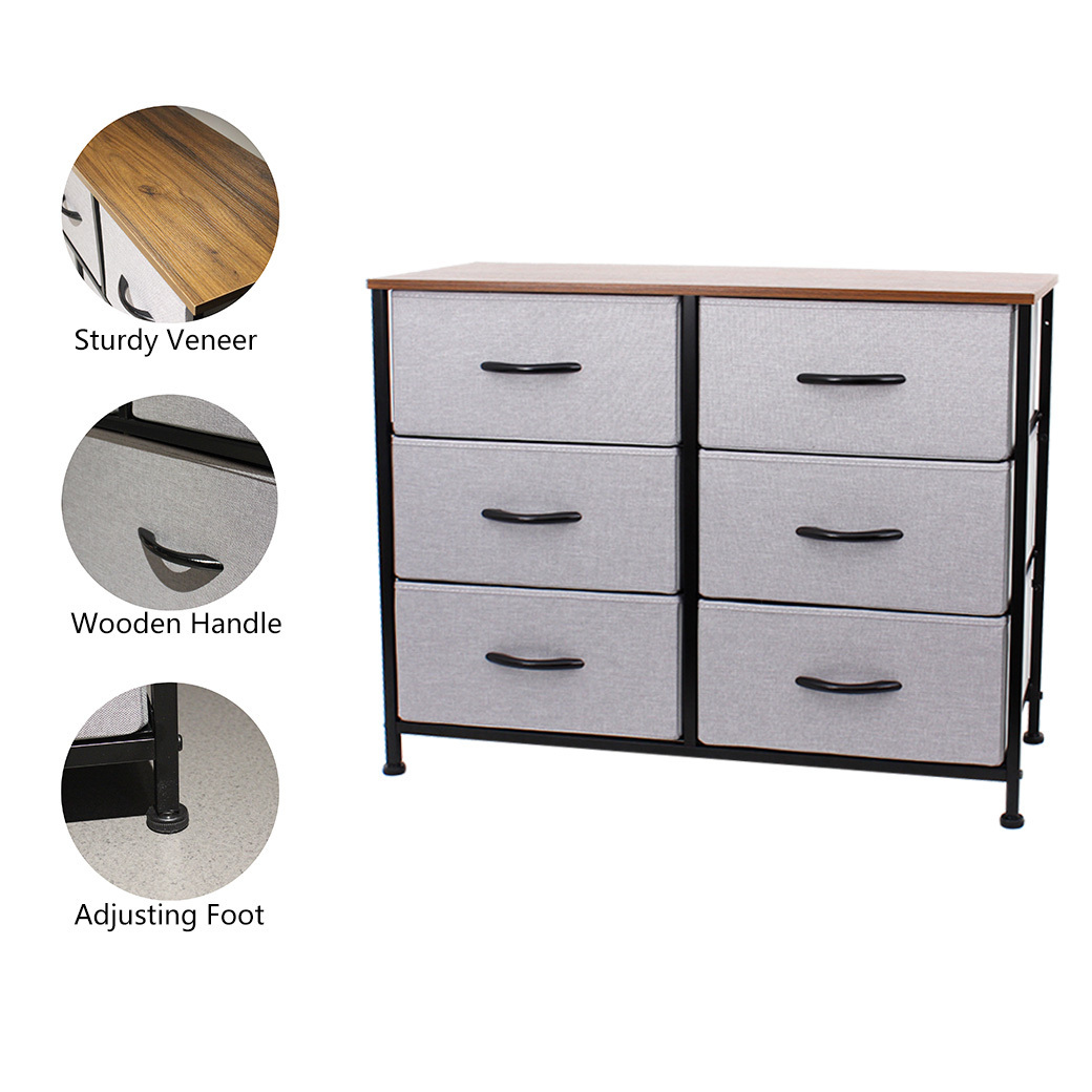 Customized household 8 drawer dresser bedroom furniture fabric cloth storage closet dresser with drawers