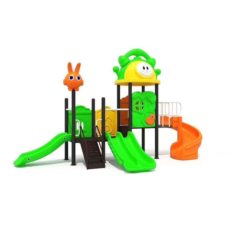 Amusement Park Facilities Equipment Play Set Plastic Swing And Slideset Kids Playground Outdoor For House Plastic Slide