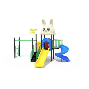 Amusement Park Facilities Equipment Play Set Plastic Swing And Slideset Kids Playground Outdoor For House Plastic Slide