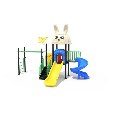 Amusement Park Facilities Equipment Play Set Plastic Swing And Slideset Kids Playground Outdoor For House Plastic Slide