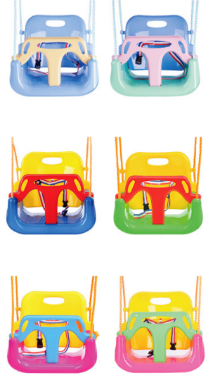 Low Price Outdoor High Back PE Plastic Baby Swing Chairs for Kids