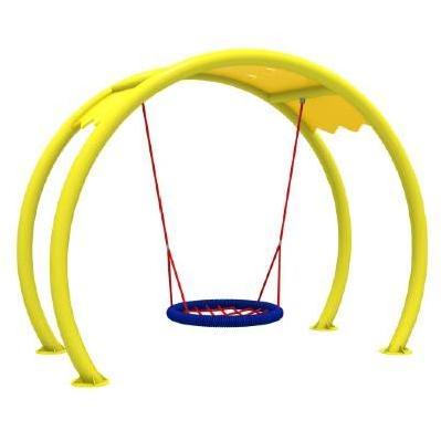 High Quality Outdoor Garden Kid Big Round Bird Nest Safe Commercial  Playground Rope Net Swing for Outside Garden Park Stock