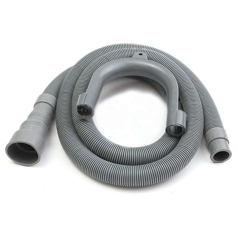 High Resistance Flexible Plastic Black White Corrugated Flexible Drain Pipe 3 Inch PVC Suction Water Hose For Washing Machine