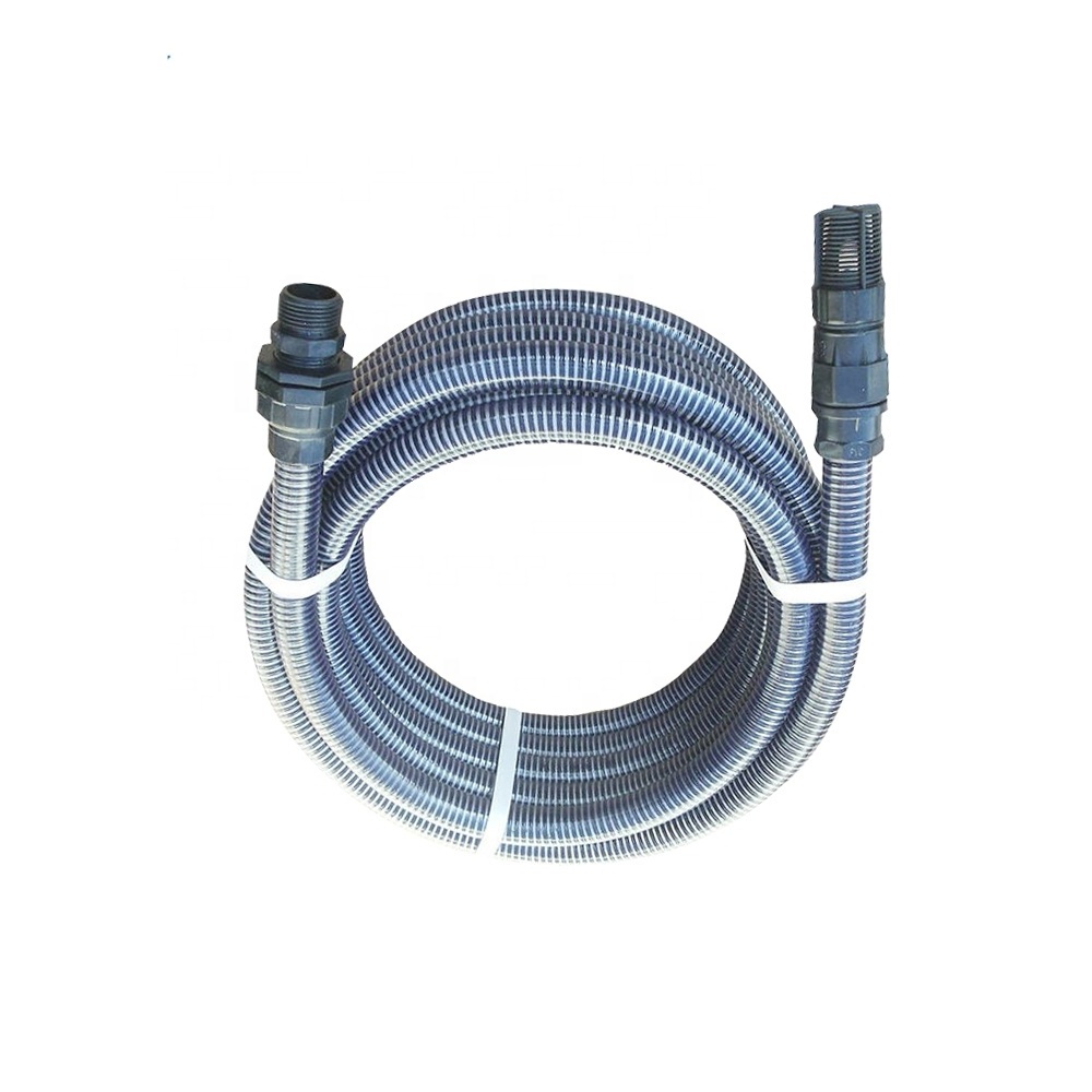 Perforated Clear Customized 2 Inch Corrugated Plastic Flexible PVC Drainage Hose Pipe For Garden Water Pump