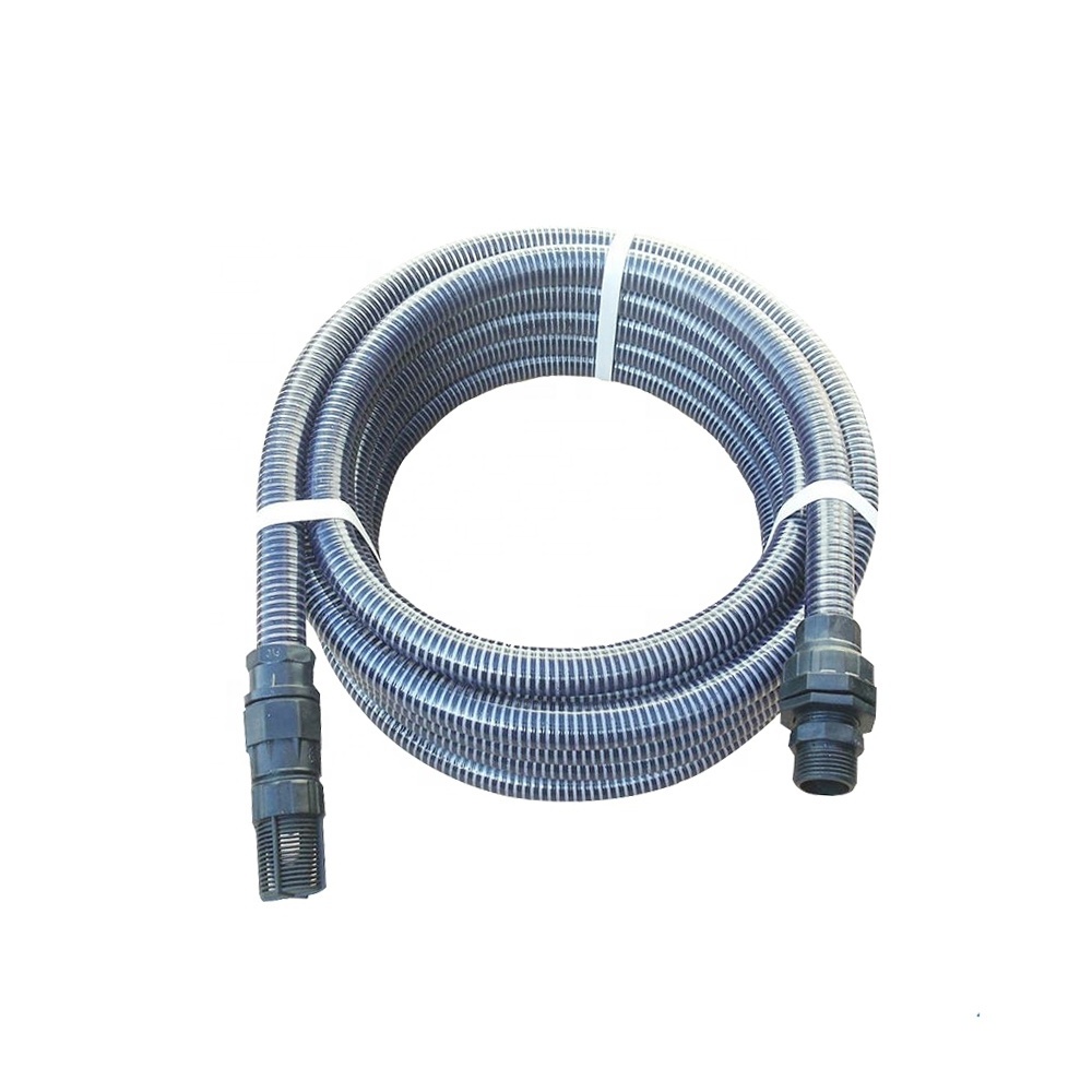 Perforated Clear Customized 2 Inch Corrugated Plastic Flexible PVC Drainage Hose Pipe For Garden Water Pump