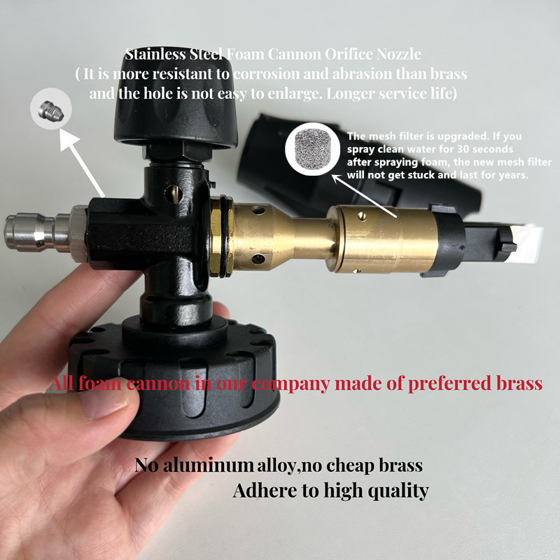 Pressure Washer Adjustable Foam Cannon Car Washer Snow Foam Lance Soap Foamer Generator Cleaner Spray black coating cannon foam