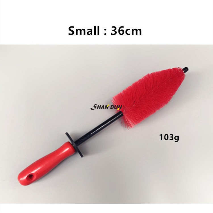 Plastic Handle Red Microfiber Car Wash Brush No Scratch Foam Brush Washing for Car Wheel Brush