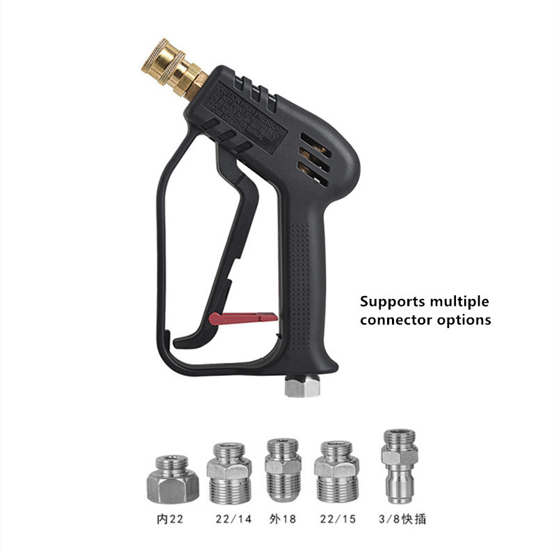 4000Psi Pressure Washer Spray Gun With anti-wind 3/8 Quick Connector 280bar Brass body Car Wash Power water trigger Gun