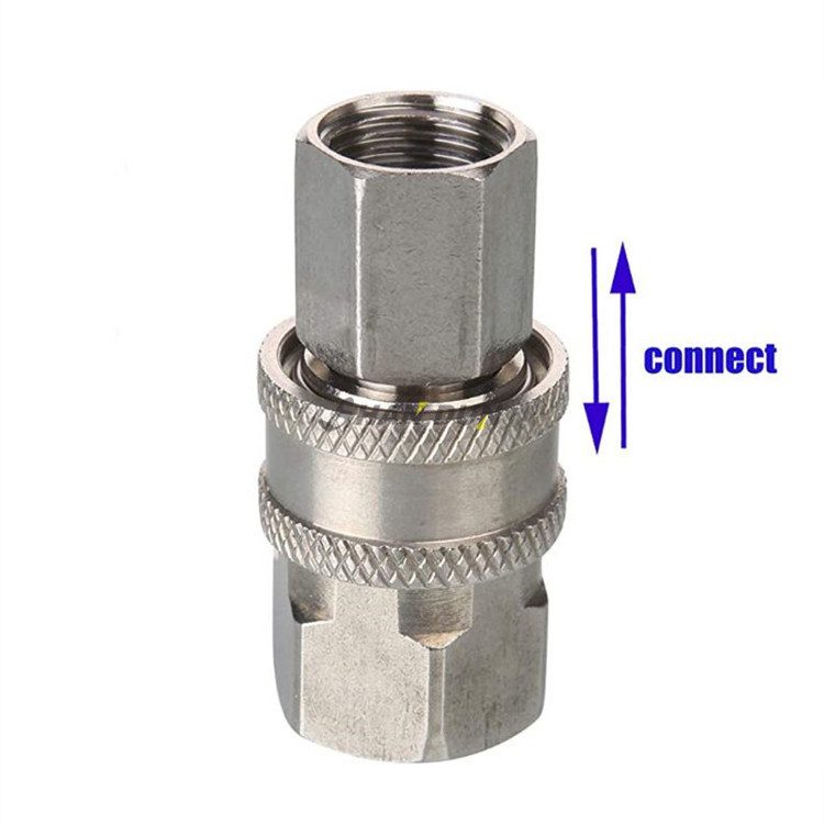 Stainless Steel G3/8 Inch Quick Connect Kit,Pressure Washer Adapter Set 5000 PSI car wash accessories